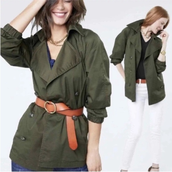 🌻CABI 5478 Green Double Breasted Expedition Jacket  Women's Size Medium. - Picture 1 of 14
